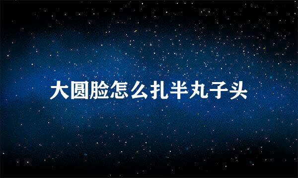 大圆脸怎么扎半丸子头