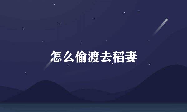 怎么偷渡去稻妻