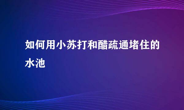 如何用小苏打和醋疏通堵住的水池