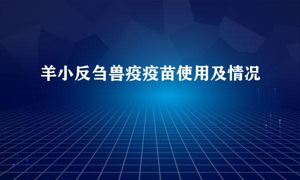 羊小反刍兽疫疫苗使用及情况