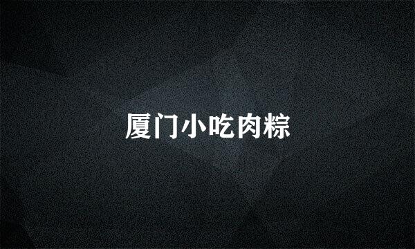 厦门小吃肉粽