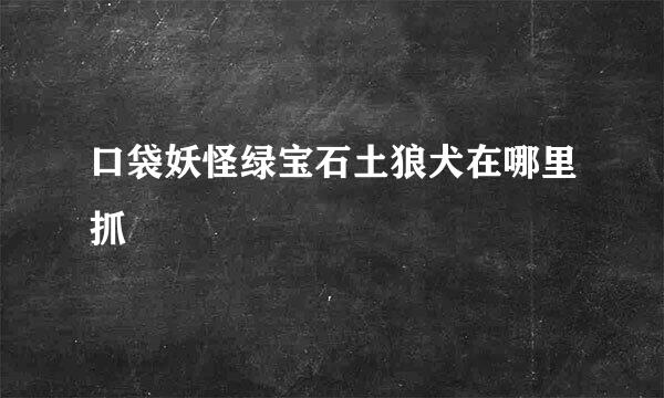 口袋妖怪绿宝石土狼犬在哪里抓