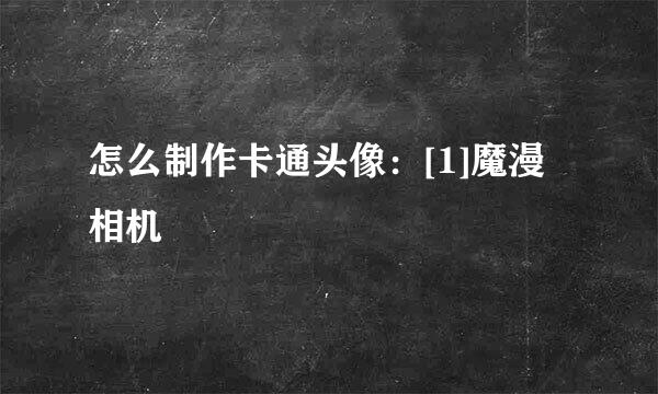怎么制作卡通头像：[1]魔漫相机