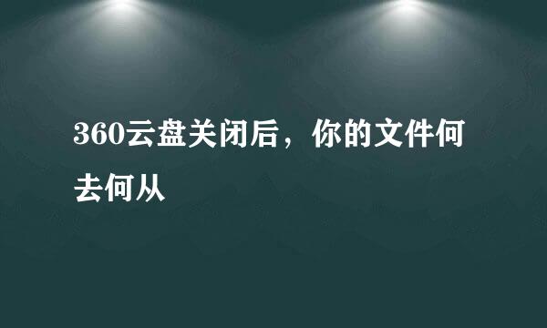 360云盘关闭后，你的文件何去何从