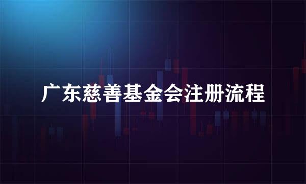 广东慈善基金会注册流程