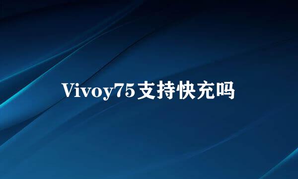 Vivoy75支持快充吗