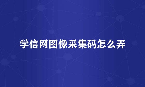 学信网图像采集码怎么弄