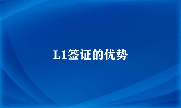 L1签证的优势