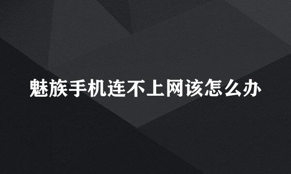 魅族手机连不上网该怎么办