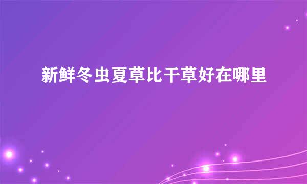 新鲜冬虫夏草比干草好在哪里