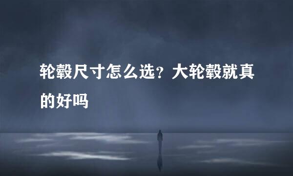 轮毂尺寸怎么选？大轮毂就真的好吗