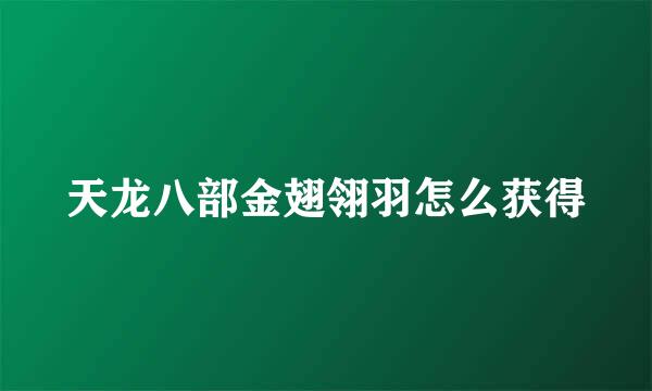 天龙八部金翅翎羽怎么获得
