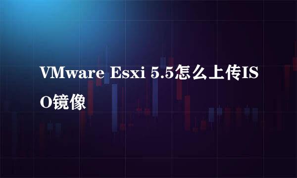 VMware Esxi 5.5怎么上传ISO镜像