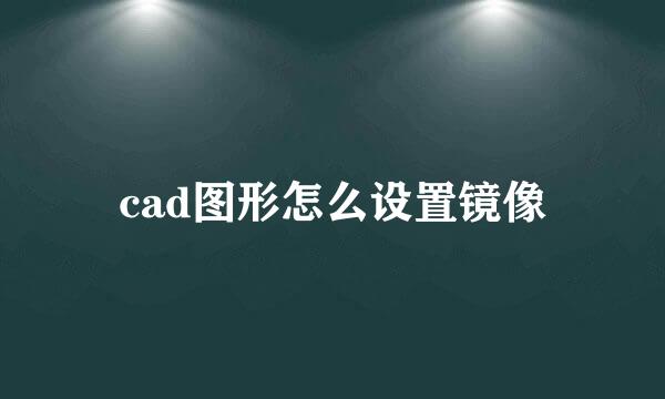cad图形怎么设置镜像