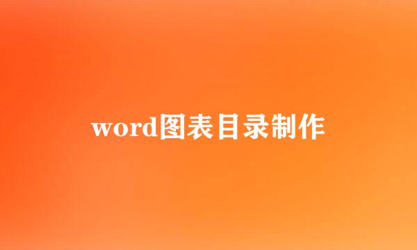 word图表目录制作