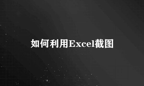 如何利用Excel截图