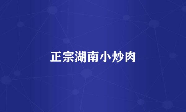 正宗湖南小炒肉