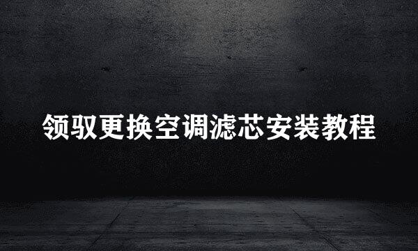 领驭更换空调滤芯安装教程