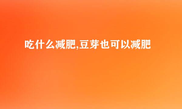 吃什么减肥,豆芽也可以减肥
