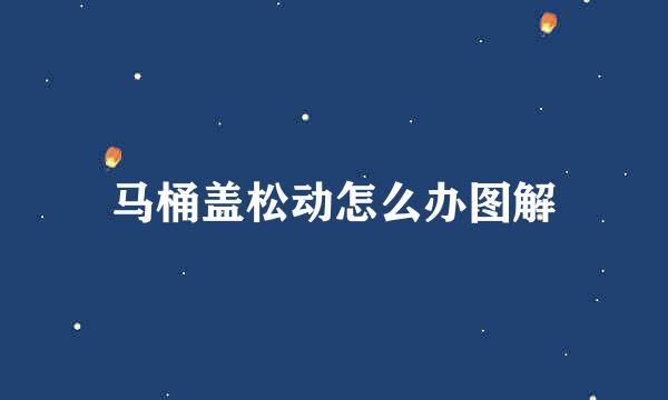 马桶盖松动怎么办图解