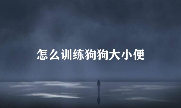 怎么训练狗狗大小便
