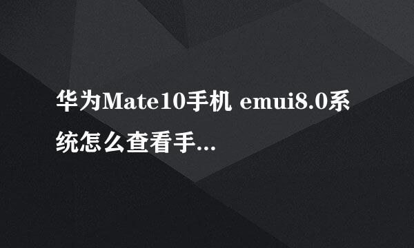 华为Mate10手机 emui8.0系统怎么查看手机IP地址