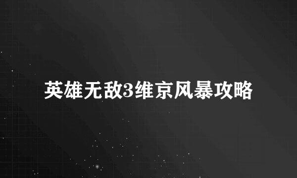 英雄无敌3维京风暴攻略