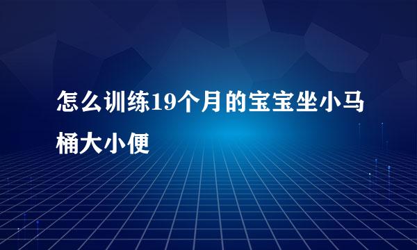 怎么训练19个月的宝宝坐小马桶大小便
