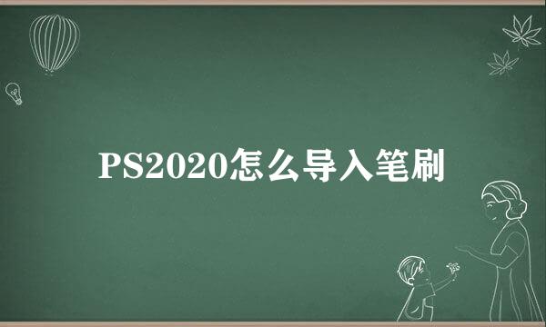 PS2020怎么导入笔刷