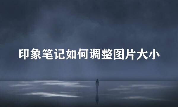 印象笔记如何调整图片大小