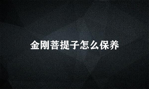金刚菩提子怎么保养