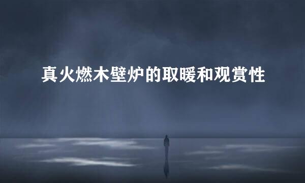 真火燃木壁炉的取暖和观赏性