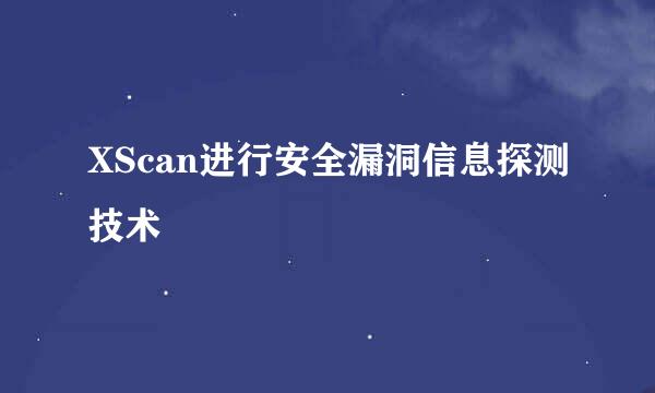 XScan进行安全漏洞信息探测技术