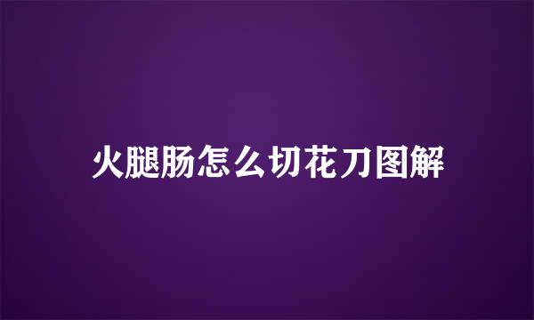 火腿肠怎么切花刀图解