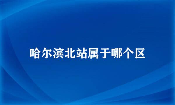 哈尔滨北站属于哪个区