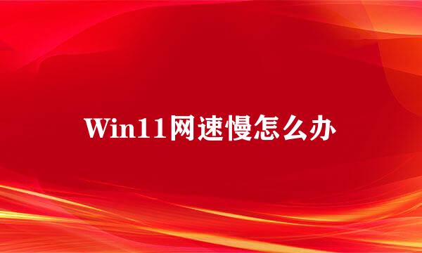Win11网速慢怎么办