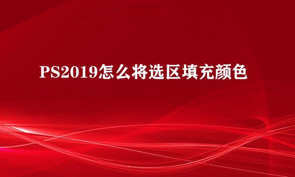 PS2019怎么将选区填充颜色