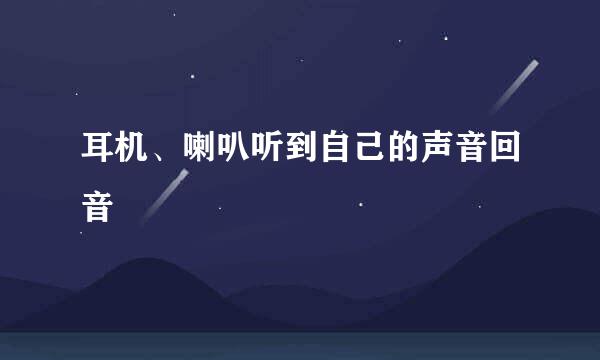 耳机、喇叭听到自己的声音回音