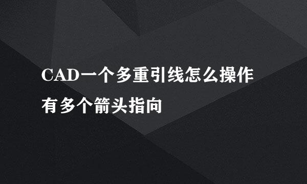 CAD一个多重引线怎么操作有多个箭头指向