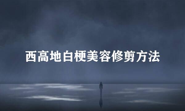 西高地白梗美容修剪方法