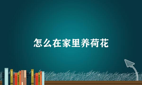 怎么在家里养荷花