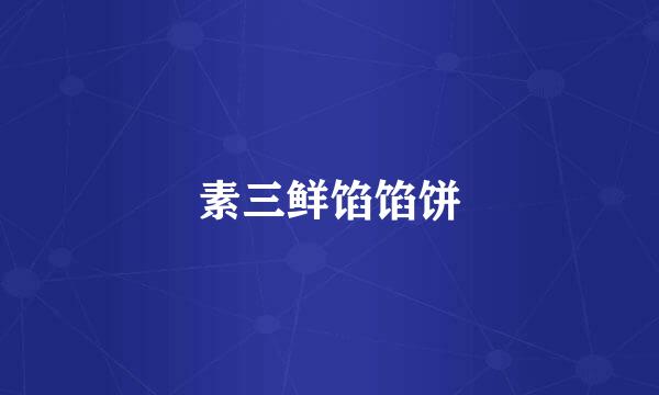 素三鲜馅馅饼