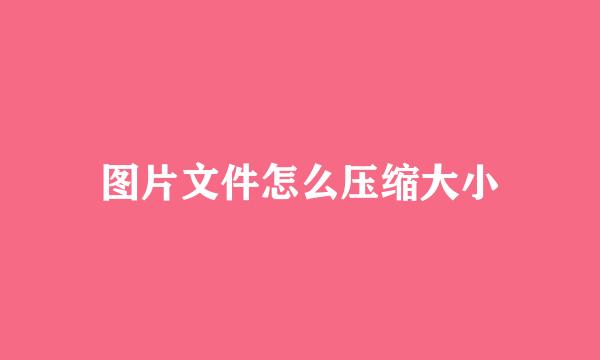 图片文件怎么压缩大小