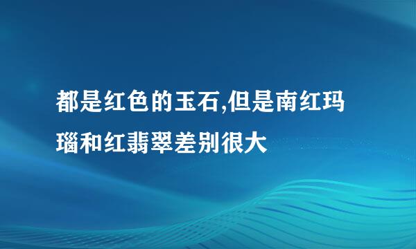 都是红色的玉石,但是南红玛瑙和红翡翠差别很大