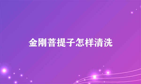 金刚菩提子怎样清洗