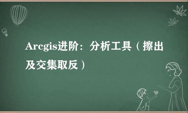 Arcgis进阶：分析工具（擦出及交集取反）