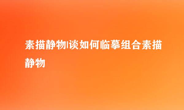 素描静物|谈如何临摹组合素描静物