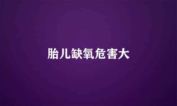 胎儿缺氧危害大