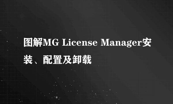 图解MG License Manager安装、配置及卸载