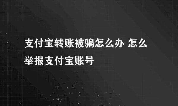 支付宝转账被骗怎么办 怎么举报支付宝账号